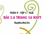 Bài 1.6 trang 16 Toán 9 tập 1 Kết nối tri thức SGK